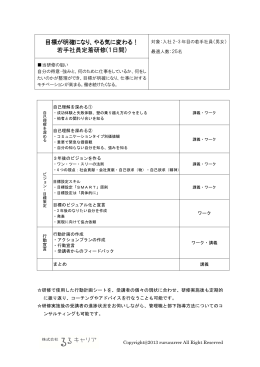 若手社員定着研修PDF