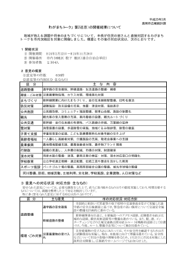 「わがまちトーク」（第2巡目）の開催結果について 3 意見への対応