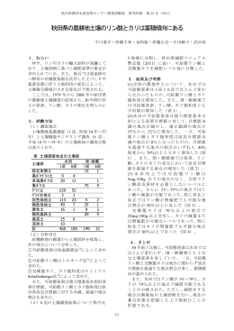 秋田県の農耕地土壌のリン酸とカリは蓄積傾向にある