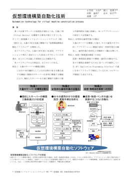 「仮想環境構築自動化技術」全文 - 三菱電機インフォメーションシステムズ