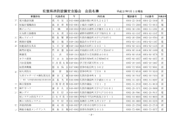 佐賀県消防設備安全協会 会員名簿 平成27年7月1日現在