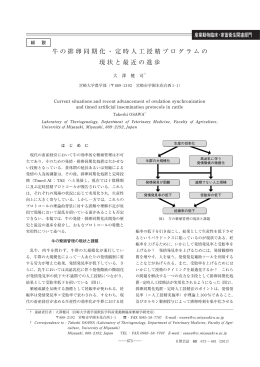 牛の排卵同期化・定時人工授精プログラムの 現状と最近