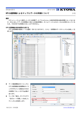 GPS 位置情報によるマップとデータの同期について
