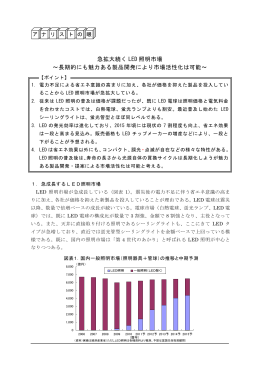 急拡大続く LED 照明市場 ～長期的にも魅力ある製品