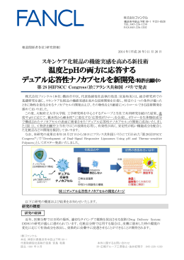 温度とpHの両方に応答する デュアル応答性ナノ