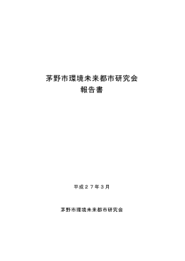 茅野市環境未来都市研究会報告書(PDF文書)