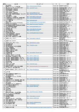 番号 法人名 ホームページ 住所 1 (福）清明会 軽費老人ホーム くつろぎの