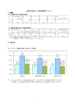 別府市の給与・定員管理等について 別府市 類似団体平均 全国市平均