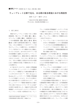 ウェーブレット分解で見る，ある種の傾き錯視における類似性