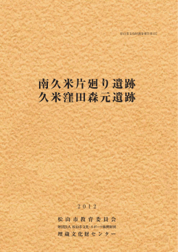 南久米片廻り遺跡 久米窪田森元遺跡