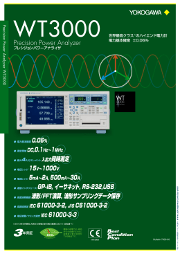 Bulletin 7603-00 WT3000 プレシジョンパワーアナライザ