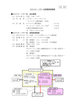 ロジャナ・パワー社発電事業概要[PDF 157KB]