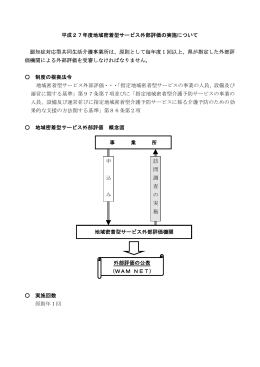 平成27年度地域密着型サービス外部評価の実施について 認知症対応型