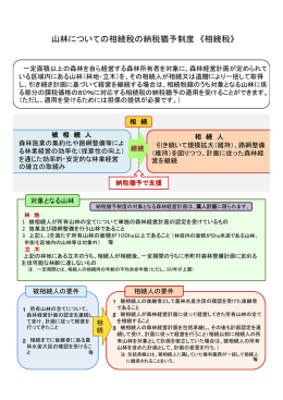 山林についての相続税の納税猶予制度 《相続税》