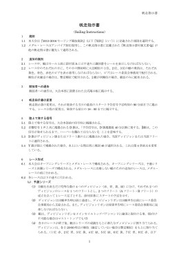 2013年全日本470選手権帆走指示書