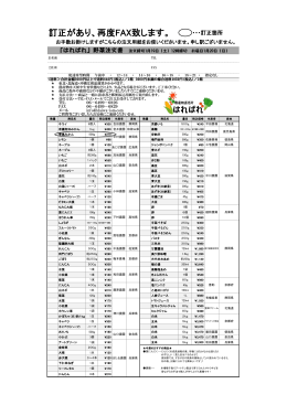 訂正があり、再度FAX致します。