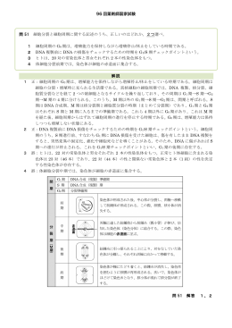 96 回薬剤師国家試験 1 問 51 細胞分裂と細胞周期に関する記述のうち