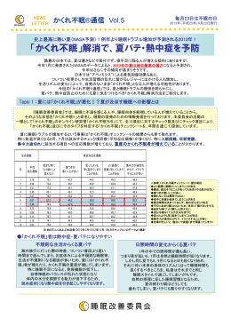 「かくれ不眠」解消で、夏バテ・熱中症を予防