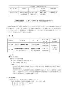 兵庫県立武道館ネーミングライツスポンサーの更新及び決定について