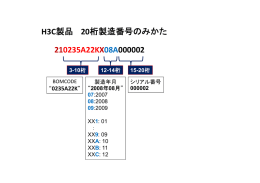 H3C製品 20桁製造番号のみかた 210235A22KX08A000002 H3C