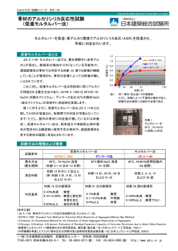 促進モルタルバー法 - 一般財団法人日本建築総合試験所（GBRC）