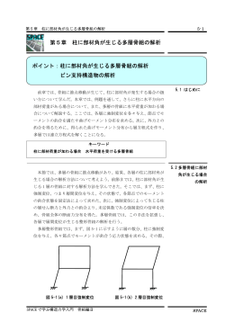 ポイント：柱に部材角が生じる多層骨組の解析 ピン支持構造物の解析 第