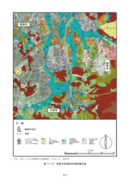 図 4-1-37 事業予定地周辺の現存植生図