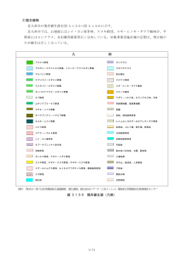 3-71 2)陸生植物 北九州市の現存植生図を図 3.1.5-5～図 3.1.5