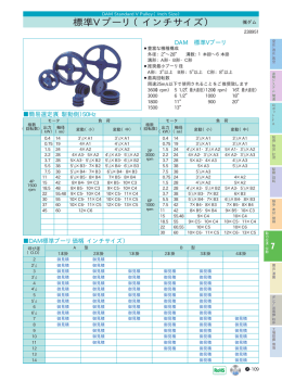 標準Vプーリ（インチサイズ）