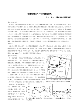 宮島沼周辺河川の栄養塩収支
