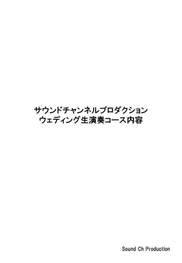 PDFファイル - Sound Ch Production