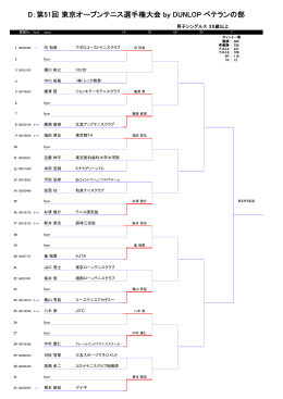 D：第51回 東京オープンテニス選手権大会 by