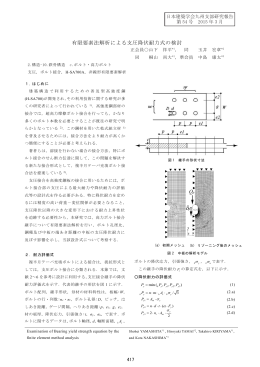 有限要素法解析による支圧降伏耐力式の検討 山下祥平・玉井宏章・桐山