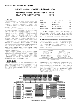 RADIOSS による統一的な弾塑性構成則の組み込み