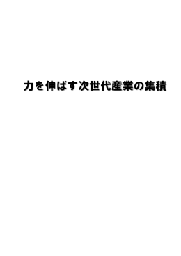 力を伸ばす次世代産業の集積 (PDF : 930KB)