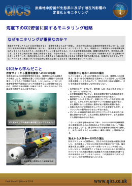 海底下のCO2貯留に関するモニタリング戦略