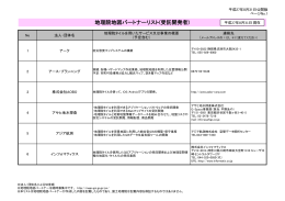 地理院地図パートナーリスト(受託開発者)
