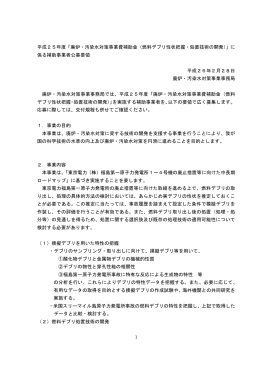 廃炉・汚染水対策事業費補助金（燃料デブリ性状把握