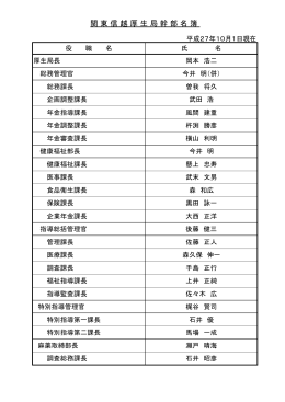 関東信越厚生局幹部名簿（PDF：64KB）