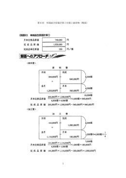 1 第6回 単純総合原価計算と仕損と副産物（解説）