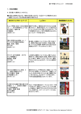 長く続いた戦争と人々のくらし＜PDF 279KB