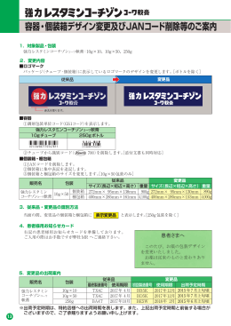 レミカットカプセル1mg 2mg Ptpシートデザイン変更及びjanコード削除