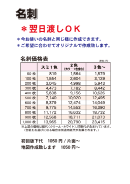 * 翌日渡しOK