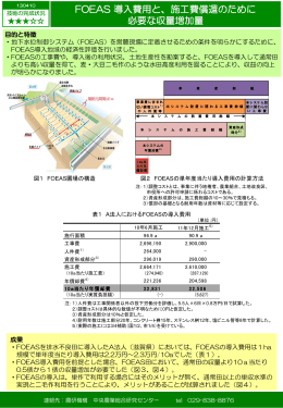 FOEAS 導入費用と、施工費償還のために 必要な