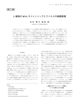 3. 植物の RNA サイレンシングとウイルスの病徴誘導