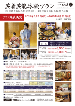 芸者芸能体験プラン