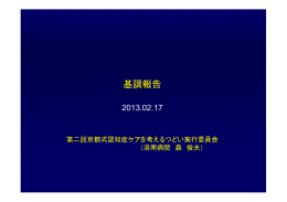 第2回京都式認知症ケアを考えるつどい基調講演 森俊夫さん 2013.2.17