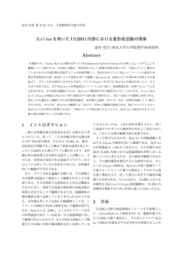 H2O iceを用いた ULIRG内部における星形成活動の探索