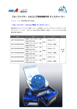 ブルーファイヤー ジルコニア砥粒粗番手用 ディスクペーパー