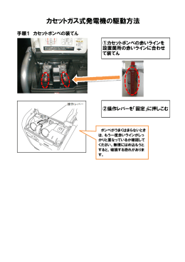 カセットガス式発電機の駆動方法